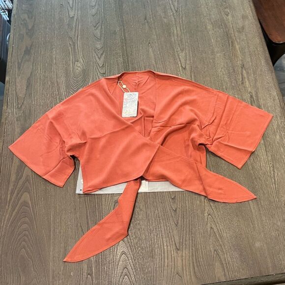 NWT Toluca Maria Swim Cover Up Shirt Clay Size M - Picture 1 of 8